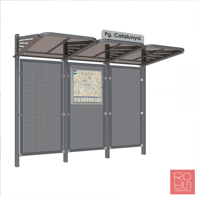 Marquesina d'autobús Conviviale antivandàlica